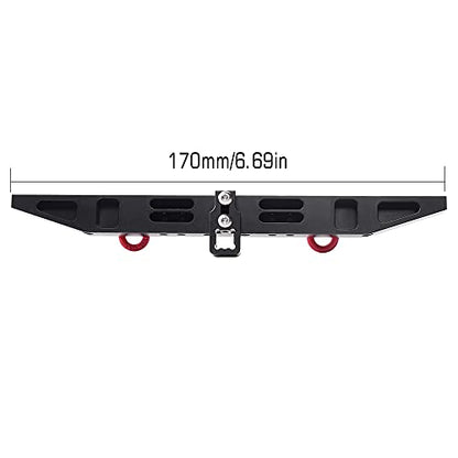 INJORA RC Rear Bumper with RC Metal Trailer Hitch for 1/10 TRX-4 TRX4 Car