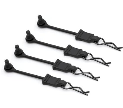 OGRC RC Car Body Clips and Pull Tabs Retainer for Arrma 1/10 1/8 RC Truck | 4pcs, 69mm/2.72", Aluminum, Rubber, for Senton/Granite/Big Rock/KRATON 1/8 Typhon/Infraction and Series, #3445