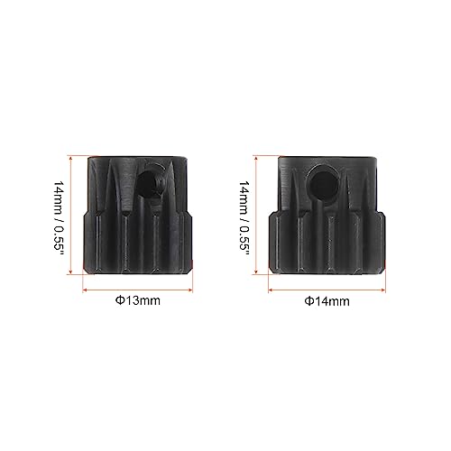 HARFINGTON Mod 1 M1 Pinion Motor Gear Set 2pcs 11T 12T Fit 5mm RC Motor Shaft M1 Pitch Gears for RC Car, with Hex Key - style: 11T 12T