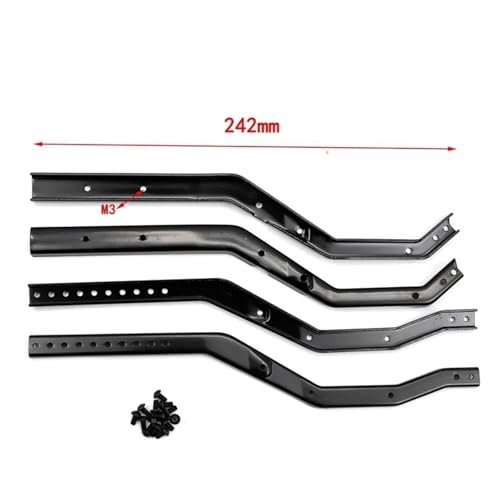 RC Car Models Parts for Axial for SCX10 for Gladiator for Wrangler 1/10 Wheelbase Adjustable Metal Chassis Frame Rail Set RC Crawler Upgrade Parts