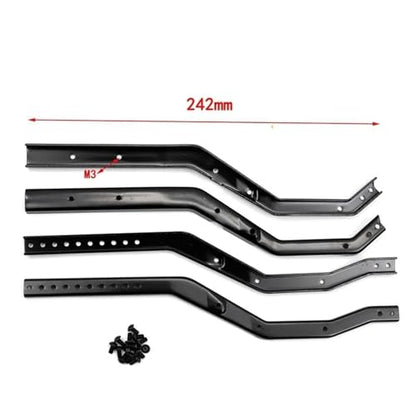 RC Car Models Parts for Axial for SCX10 for Gladiator for Wrangler 1/10 Wheelbase Adjustable Metal Chassis Frame Rail Set RC Crawler Upgrade Parts
