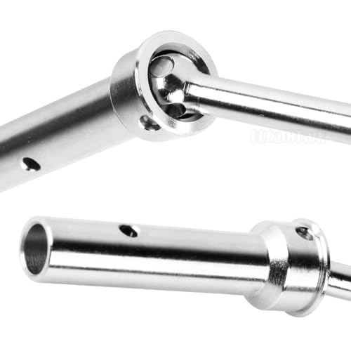 RC Drive Shaft Axles Upgrades Part for 1/5 Kraton 8S BLX,Outcast 8S BLX,#45 Steel 4PCS Front Rear Driveshaft CVD Hop-up,Silver