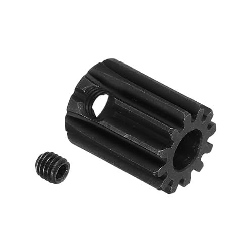 MECCANIXITY RC 32P Hardened Pinion Gear 5mm Shaft, 12T Motor Gears Carbon Steel for 1/10 RC Model Car Boat Drone - style: 12T