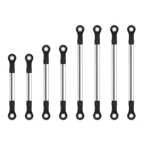 RC Models Parts For TRX4M 1/18 8PCS Stainless Steel Links Set RC Crawler For Chassis Suspension High Clearance Upgrade Parts Upgrade Parts(Straight Links Set) - size: Straight Links Set