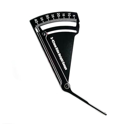 RC Car Ride Height Gauge Adjustable 3-42mm RC Wheel Height Rim Camber Gauge | Wide 3-42mm adjustable range for height&rim camber, durable alloy construction, clear sliding markings, compact pit-side tool