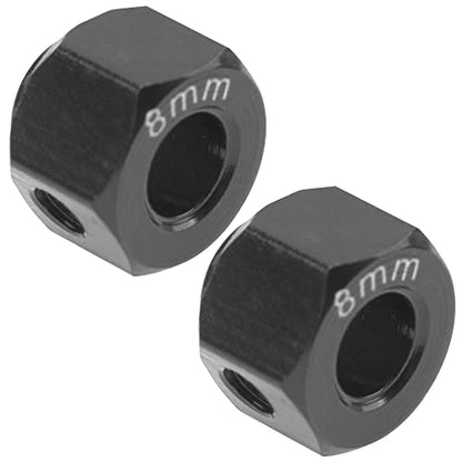 ShareGoo Aluminum RC 12mm Hex Extended Wheel Hex Hub Extension 8mm Offset Spacers Compatible with Traxxas TRX4 TRX6 1/10 RC Crawler (8mm, Black) - color: Black, size: 8mm
