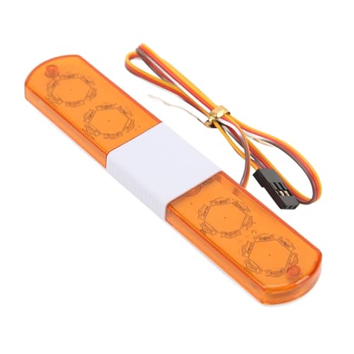 1/10 RC Car Simulation Police Lights Multi-Function Flash LED Lamp Nine Flashing Light Modes for 1/8 Crawler Off Road Rally Truck Cars HSP Traxxas Tamiya RC4WD Axial Arrma (Yellow 115mm) - color: Yellow 115mm