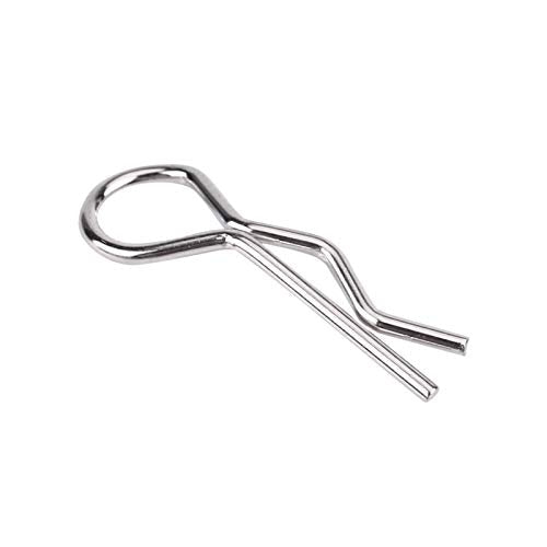 50PCS Stainless Steel RC Body Clips Pins, 1/10 1/12 1/16 Scale Metal RC Car Body Clip Pins for RC Car Truck Cler