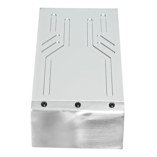 Aluminum Alloy Chassis Skid Plate Tail Mud Guard Fender RC Upgrade Parts for 1/7 RLAARLO MK07 YK07 Crawler RC Car (Silver) - color: Silver