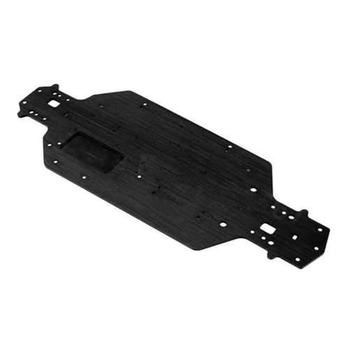 3mm Thick Aluminum Alloy Metal Chassis Bottom Frame Plate for 94103 94123 03001 03602 1/10 RC On-Road Drift Car Upgrades (Black) - color: Black