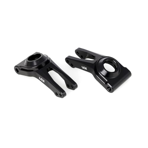 LCX Racing 1/10 RC Crawler Car Rear Hub Set Carriers for RC Truck Arrma Fury, Upgrades Parts Accessories (Black) - color: Black