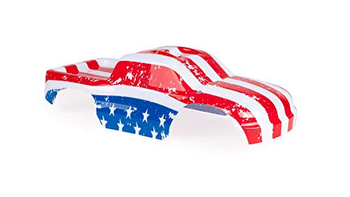 SummitLink Custom Body Compatible for 1/10 Scale RC Car or Truck (Truck not Included) (Flag Strip) - style: Flag Strip