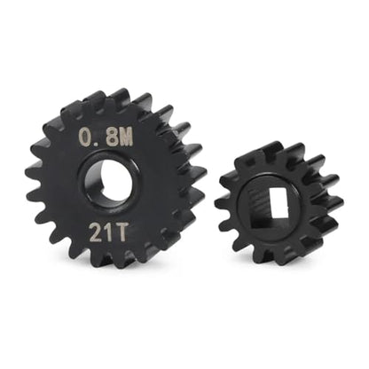 Heavy Duty 0.8M Overdrive Portal Gear Set 23T/12T 21T/14T for 1/10 RC Rigs Crawler Axial Capra F9 SCX10 III AR45P Axle Upgrade (21T 14T) - size: 21T 14T