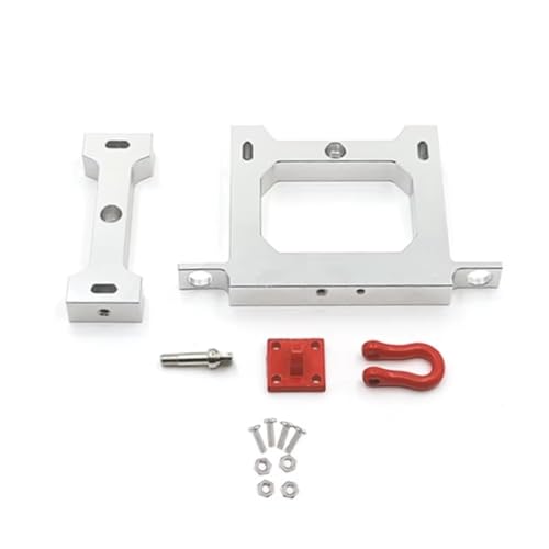 Rc Parts Compatible with WPL B14 B24 B16 B36 C14 C24 1/16 RC Truck Car Upgrades Parts Accessories Metal Rear Bumper with Tow Hook