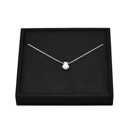 Oirlv Black Microfiber Jewelry Necklace Display Tray | Black Microfiber Finish, 5.51"X5.51"X0.79", Holds Multiple Necklaces, Soft Non-Abrasive Material, Clean Professional Display - style: P13709