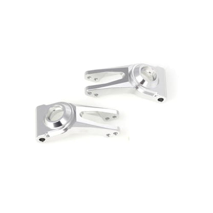 LCX Racing 1/10 RC Crawler Car Rear Hub Set Carriers for RC Truck Arrma Fury Mega, Upgrades Parts Accessories (Silver) - color: Silver