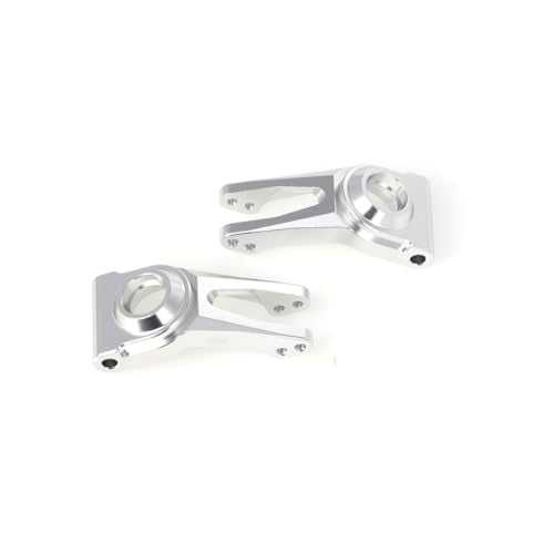 LCX Racing 1/10 RC Crawler Car Rear Hub Set Carriers for RC Truck Arrma Fury Mega, Upgrades Parts Accessories (Silver) - color: Silver