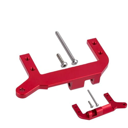 RC Car Axle Servo Mount Stand, CNC Aluminum SOA 4-Link Suspension Servo Mount, Compatible with Traxxas TRX4 1/10 RC Crawler Car, Non-Destructive Axle Servo Conversion Upgrade - color: Red