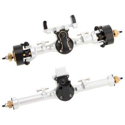 MEUS RACING SCX24 Metal V3 Isokinetic Axles +9MM with 3-Section CVD for Axial 1/24 SCX24 - color: Silver