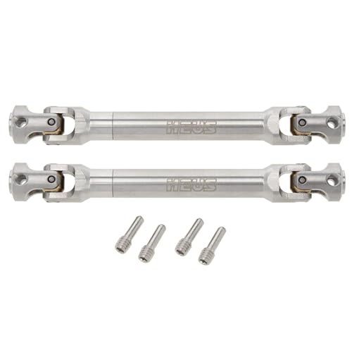 MEUS RACING 2pcs Universal Driveshaft for SCX10 SCX10 II Wraith TRX4 1/10 RC Crawler Upgrades Parts, 86-115mm - size: 86-115mm