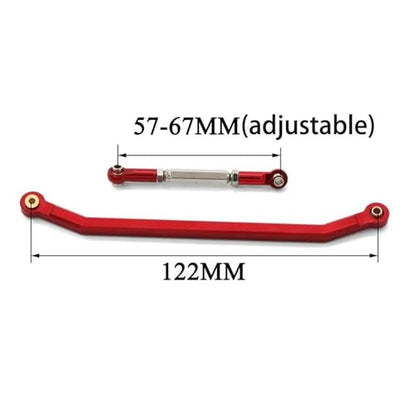 RC Links Linkage Compatible with MN128 MN86 MN86S MN86K MN86KS MNG500 1/12 RC Track Truck Upgrade Parts Metal Steering Linkage Tie Rod and Servo Arm(Red) - color: Red