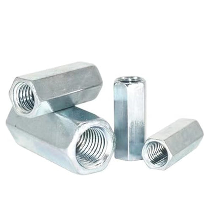 M10-1.5 x 32mm Long Rod Metric Hex Coupling Galvanized Carbon Steel Hex Threaded Rod Coupler for Furniture, Electronic, Industrial 15 Pcs - size: M10-1.5x32mm（15 Pcs）