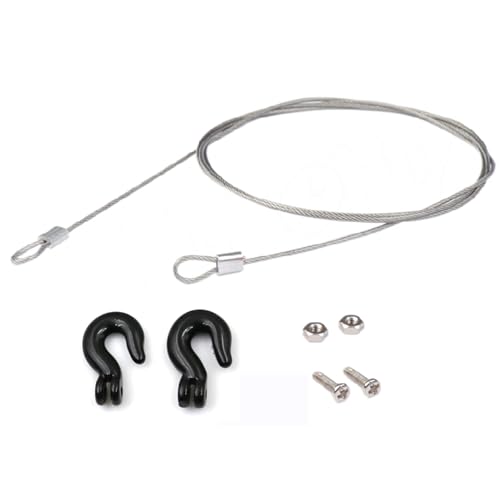 Metal RC Trailer Hitch Chain Tow Hook Rope Shackles for RC 1/10 Crawler TRX4 Axial SCX10 90046 Wraith 90081 Tamiya D90 TF2 CC01 Truck RC Decor Parts