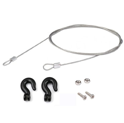 Metal RC Trailer Hitch Chain Tow Hook Rope Shackles for RC 1/10 Crawler TRX4 Axial SCX10 90046 Wraith 90081 Tamiya D90 TF2 CC01 Truck RC Decor Parts
