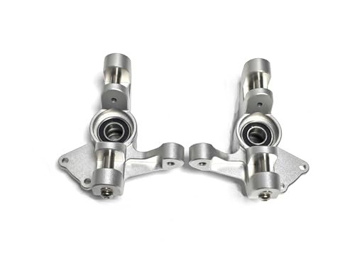 CNC Alu7075 Front Spindle Knuckle for LOSI Super Rock Rey 1/6 8S (Silver) - color: Silver