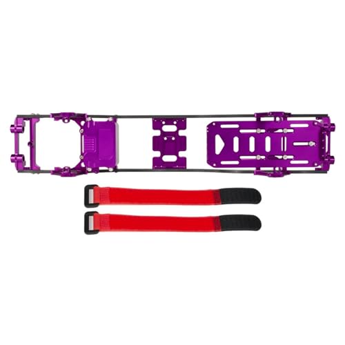 1/10 RC Crawler Carbon Fiber Girder 4MM CNC Metal Car Chassis Frame Body Kit Parts for Axial SCX10 II Rock Off Road Truck (Purple) - color: Purple