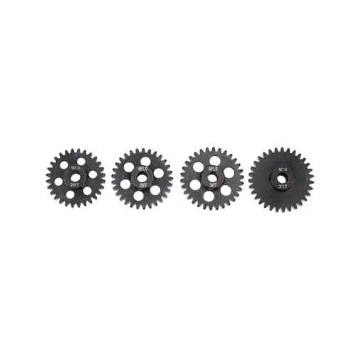 4PCS M1 5mm Shaft Hole 28T 29T 30T 31T Steel Pinion Motor Gear Compatible with 1/8 RC Car Brushed Brushless Motor