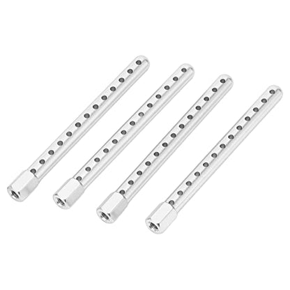 RC Body Post High Strength Aluminum Alloy RC Car Shell Column with Buckle for HSP 94102 94122 94103 94123 1/10 Scale RC Cars (Silver) - color: Silver