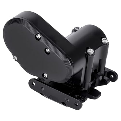 Ultralight Aluminum Transmission Skid Plate Kit,Gearbox with Metal Gears Set for 1/30 Axial SCX30 Upgrade Parts (Black) - color: Black