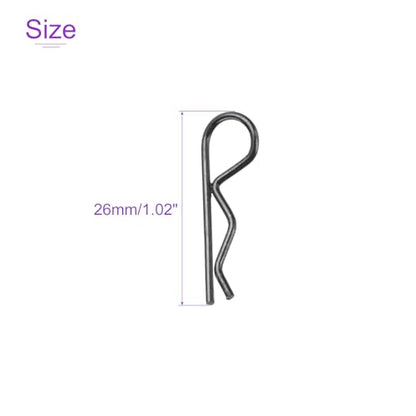 DMiotech 50Pcs Body Clips Pins with Pull Tabs, Black Universal RC Cars Parts Shell Replacement Parts for 1/10 1/12 Scale RC Car