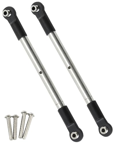 RC Stainless Steel Adjustable Turnbuckles Upgrades Part for 1/10 WideMaxx (#89086-4),45# Steel Adjustable Turnbuckles Camber Links Toe Link,Silver