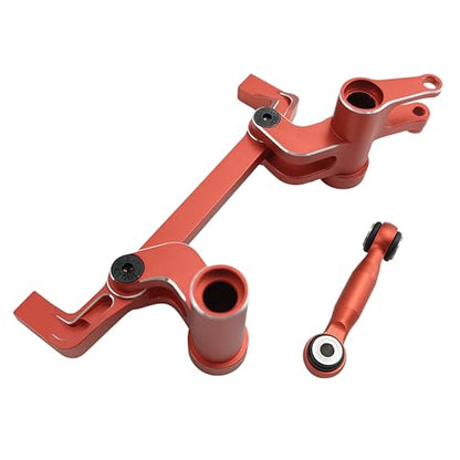Aluminum Steering Bellcrank Set for 1/10 4-Tec Ford Mustang (Red) | Alloy,Rear Wheel Drive,On-Road Drift,CAR-105237-4,10543,CNC Machined,High Strength,Precision Fit - color: Red
