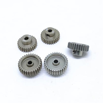 KingVal Replacement 5PCS 48DP 3.175mm 28T 29T 30T 31T 32T Aluminium Pinion Motor Gear Combo Compatible with 1/10 RC Car Brushed Brushless Motor - size: 28-32T