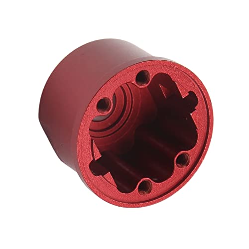 HUIOP Differential Case Made of Aluminum Alloy, Sturdy and Precise for Slash 4X4 RC Cars, Smooth Ride Lower Revs Higher Torsion, Easy to Install, RC Car Part (Red) - color: Red