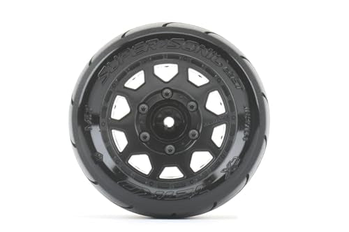 1/10 2.8 ST Belted Tires with Multi Hex Wheels (4) FITS Traxxas Stampede/Rustler/Arrma Granite/senton/Big Rock/Pro-Line (Super Sonic)
