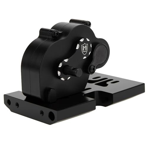 MEUS RACING LCG 12:1 Transmission Complete Gearbox for Axial SCX10 1/10 RC Crawler Upgrades (Black) - color: Black