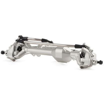 CNC Aluminum F10 Portal Axle Set with BTA Servo Mount, Front Rear Silver | with 30T 8T AR44 Style Gears, Pin to Pin Width 188mm, Work with Vanquish VS4-10 Phoenix and 1/10 Scale Crawler LCG Chassis - color: Silver