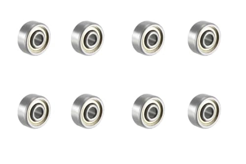 8-Pack 623-ZZ Double Rubber Sealed deep Groove Ball Bearings, 3MMx10MMx4MM, pre-Lubricated, Stable Performance, and Cost-Effective Ball Bearings - size: 623ZZ