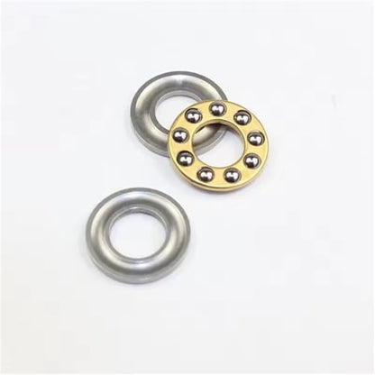 10pcs F8-19M Miniature Plane Axial Ball Bearing 3-in-1, 8mm x 19mm x 7mm Chrome Steel Single Direction