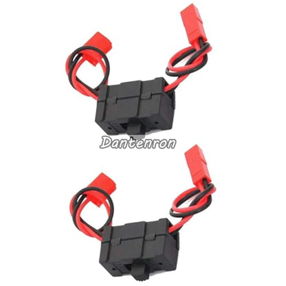2Park RC On-Off Power Switch Battery Receiver And 4 Cell AA Battery Container Case Holder Pack Box with JST Plug for 1/8 1/10 Crawler Truck Off Road Car Airplane Drone Receiver Servo ESC
