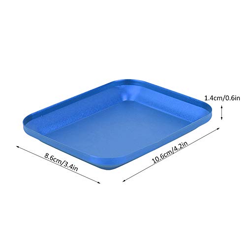 RC Screw Tray Magnetic Parts Holder Small Screw Organizer Storage Tray with Aluminum Alloy for Fuel Vehicle Parts Tools (Blue) - color: Blue