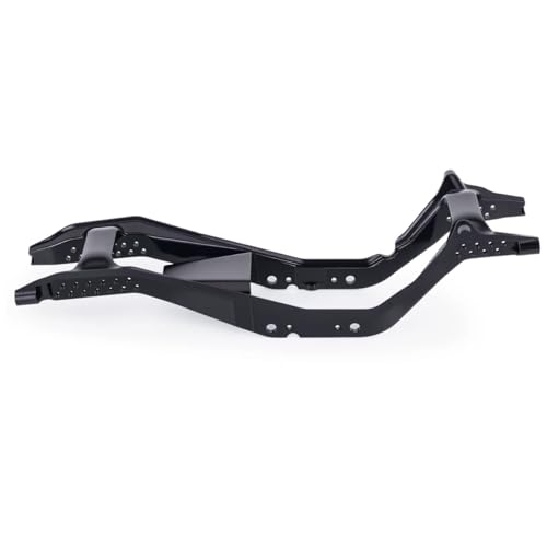 ONE-PIECE CNC SCX30 Chassis Aluminum Frame Rails for Axial SCX30 1/30 RC Crawler, 4x4 Ford Bronco Jeep Wrangler JLU Upgrade Part (Black) - color: Black