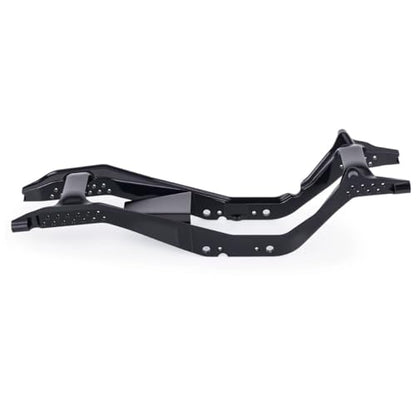 ONE-PIECE CNC SCX30 Chassis Aluminum Frame Rails for Axial SCX30 1/30 RC Crawler, 4x4 Ford Bronco Jeep Wrangler JLU Upgrade Part (Black) - color: Black