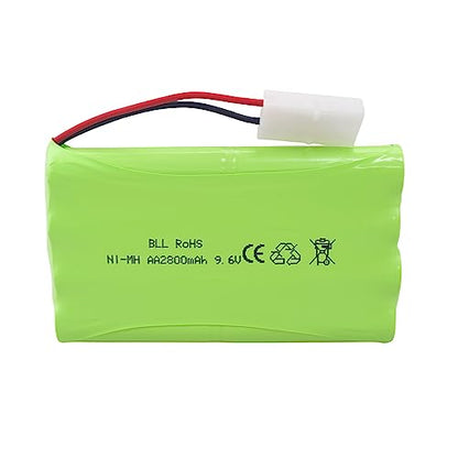 AA 9.6V 2800mAh Rechargeable Battery with Tamiya Plug and USB Charging Cable Suitable for RC Toy Cars, Trucks, Tanks, Engineering Vehicles, RC Ships Spare Battery Pack