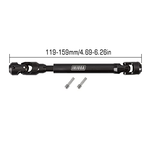 INJORA Steel Heavy-Duty Drive Shaft for 1/10 RC Car Crawler(119-159mm) - size: 119-159mm
