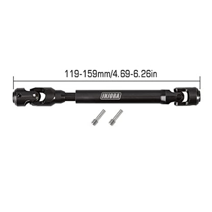 INJORA Steel Heavy-Duty Drive Shaft for 1/10 RC Car Crawler(119-159mm) - size: 119-159mm